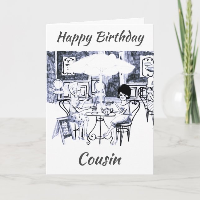 "COUSIN" HAPPY BIRTHDAY CARD (Front)