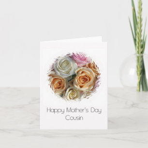 Cousin Happy Mother's Day rose card