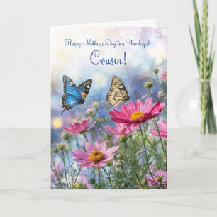 Cousin Happy Mothers Day with Garden Card