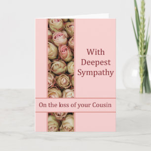 Cousin loss Sympathy rose card