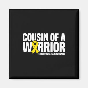 Cousin Of A Warrior Childhood Cancer Awareness 1 Magnet