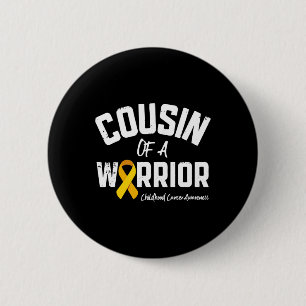 Cousin Of A Warrior Childhood Cancer Awareness Gif 6 Cm Round Badge