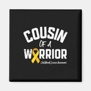 Cousin Of A Warrior Childhood Cancer Awareness Gif Magnet