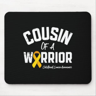 Cousin Of A Warrior Childhood Cancer Awareness Gif Mouse Pad