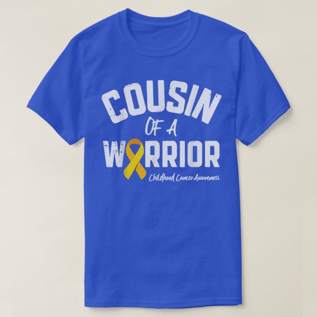 Cousin Of A Warrior Childhood Cancer Awareness Gif T-Shirt (Design Front)