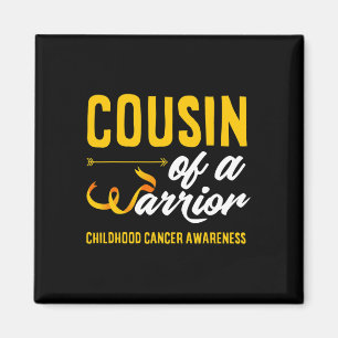 Cousin Of A Warrior Childhood Cancer Awareness Magnet