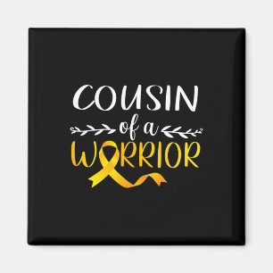 Cousin Of A Warrior Childhood Cancer Awareness Sup Magnet