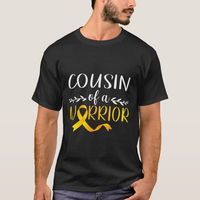 Cousin Of A Warrior Childhood Cancer Awareness Sup T-Shirt (Front)
