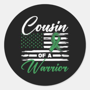 Cousin Of A Warrior Flag Gallbladder Or Bile Duct Classic Round Sticker