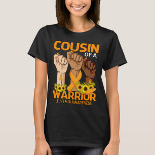 Cousin Of A Warrior Leukaemia Awareness Sunflower T-Shirt