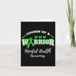 Cousin Of A Warrior Mental Health Awareness  Card