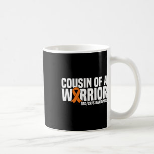 Cousin Of A Warrior Orange Ribbon Rsdcrps Awarenes Coffee Mug
