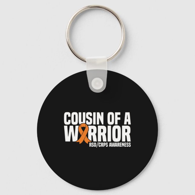 Cousin Of A Warrior Orange Ribbon Rsdcrps Awarenes Key Ring (Front)