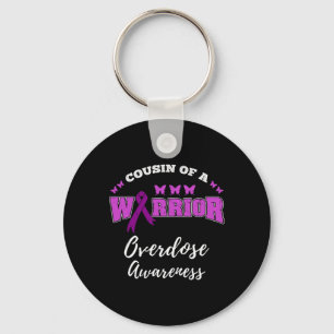 Cousin Of A Warrior Overdose Awareness Key Ring