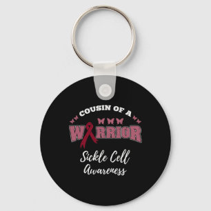Cousin Of A Warrior Sickle Cell Awareness 1 Key Ring
