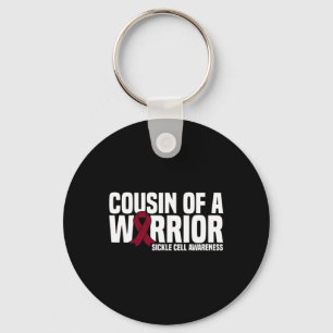 Cousin Of A Warrior Sickle Cell Awareness Key Ring