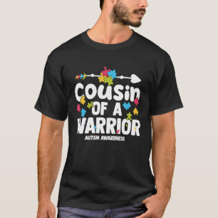 Cousin of a Warriors Autism Family Puzzle Awarenes T-Shirt