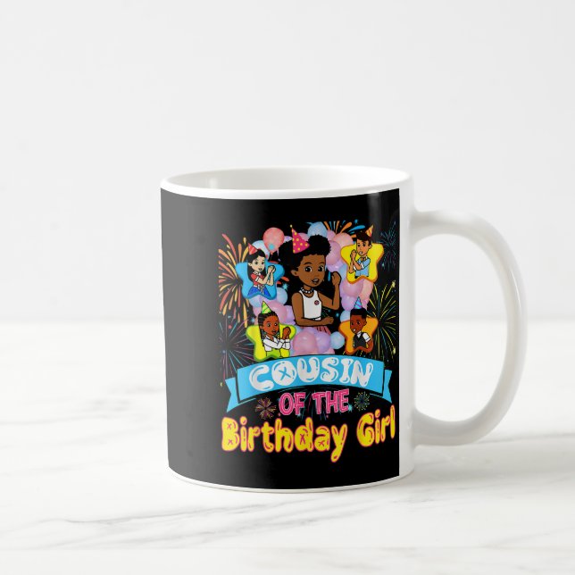 Cousin Of Birthday Girl Gracie Birthday Dolls Girl Coffee Mug (Right)