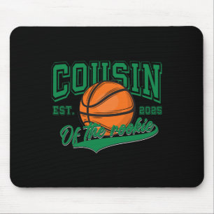 Cousin Of Rookie 1st Birthday Boy Sketll Family Ma Mouse Pad