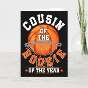 Cousin Of Rookie 1st Birthday Sketll Family Matchi Card