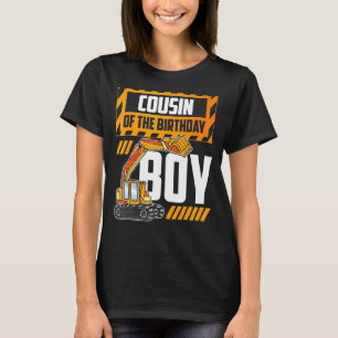 Cousin Of the Birthday Boy Construction Family Mat T-Shirt