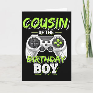 Cousin Of The Birthday Boy Matching Video Game Bir Card