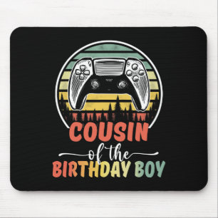 Cousin Of The Birthday Boy Video Gamer Matching Fa Mouse Pad