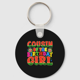 Cousin Of The Birthday Girl Melon Family Matching  Key Ring