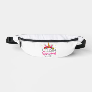 Cousin of the Birthday Girl Unicorn Birthday T-Shi Bum Bags