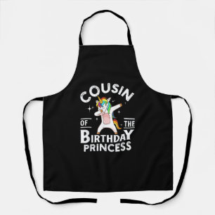 Cousin Of The Birthday Princess Unicorn Girl T-Shi Apron