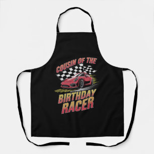 Cousin Of The Birthday Racer Racing Family Party  Apron