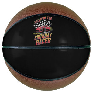 Cousin Of The Birthday Racer Racing Family Party Basketball