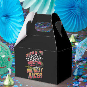 Cousin Of The Birthday Racer Racing Family Party Favour Box