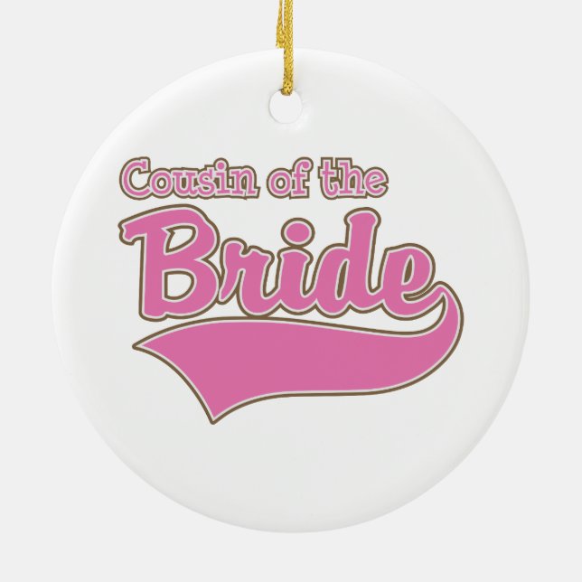 Cousin of the Bride Ceramic Tree Decoration (Back)