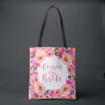 Cousin of the Bride Pink Watercolor Floral Wedding Tote Bag<br><div class="desc">Cousin of the Bride Pink Watercolor Floral Wedding Party Tote Bags</div>