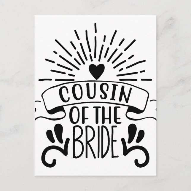 Cousin Of The Bride Postcard (Front)