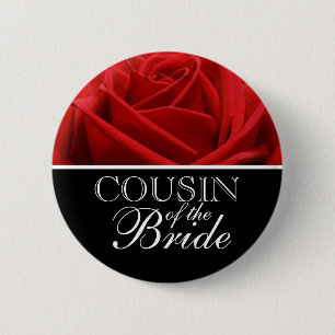 Cousin Of The Bride Wedding Buttons   Badges
