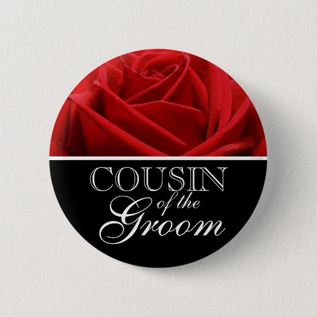 Cousin Of The Groom Wedding Buttons | Pins (Front)