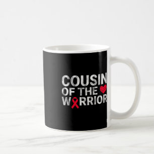 Cousin Of The Heart Warrior Heart Disease Awarenes Coffee Mug