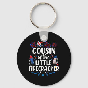 Cousin Of The Little Firecracker 4th Of July Birth Key Ring