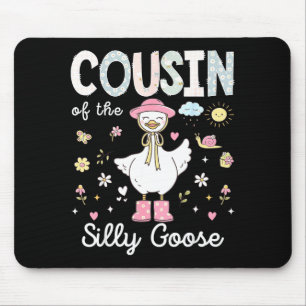 Cousin of the silly goose 1st birthday girl family mouse pad