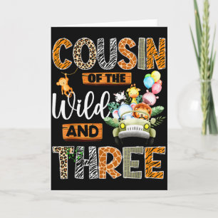 Cousin Of The Wild And Three 3rd Birthday Boy Safa Card