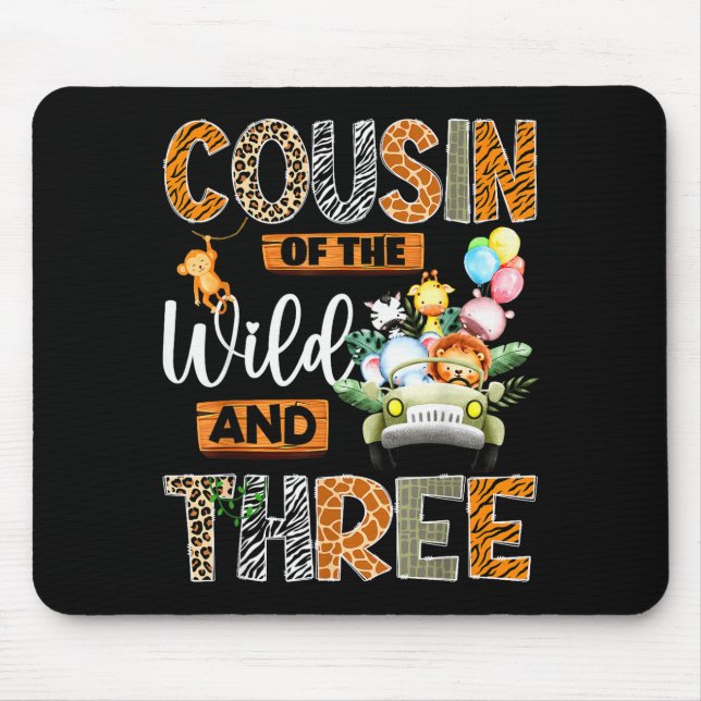 Cousin Of The Wild And Three 3rd Birthday Boy Safa Mouse Pad (Front)