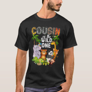 Cousin Of The Wild One Birthday Safari Jungle Zoo T-Shirt