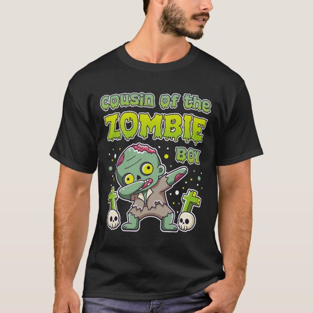 Cousin Of The Zombie Boy Zombie Lover 9th Birthday T-Shirt (Front)