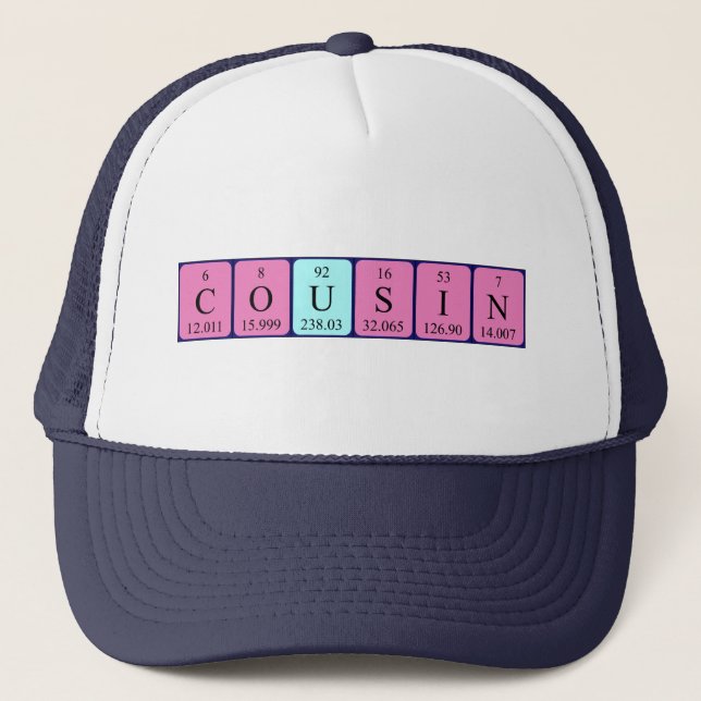 Cousin periodic table name hat (Front)