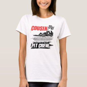 Cousin Pit Crew Car Racing Chequered Flag Racer Ma T-Shirt