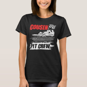 Cousin Pit Crew Car Racing Chequered Flag Racer Ma T-Shirt