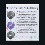 Cousin Poem 18th Birthday Notepad<br><div class="desc">A great gift for a cousin on their 18th birthday</div>