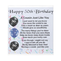 Cousin Poem 50th Birthday